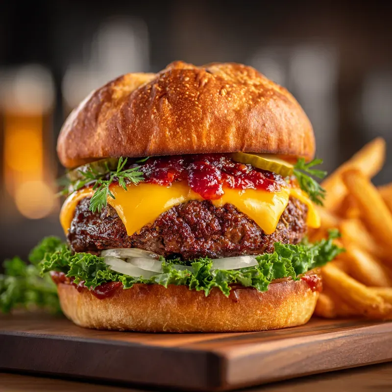 Photorealistic Burger Fast Food Photos