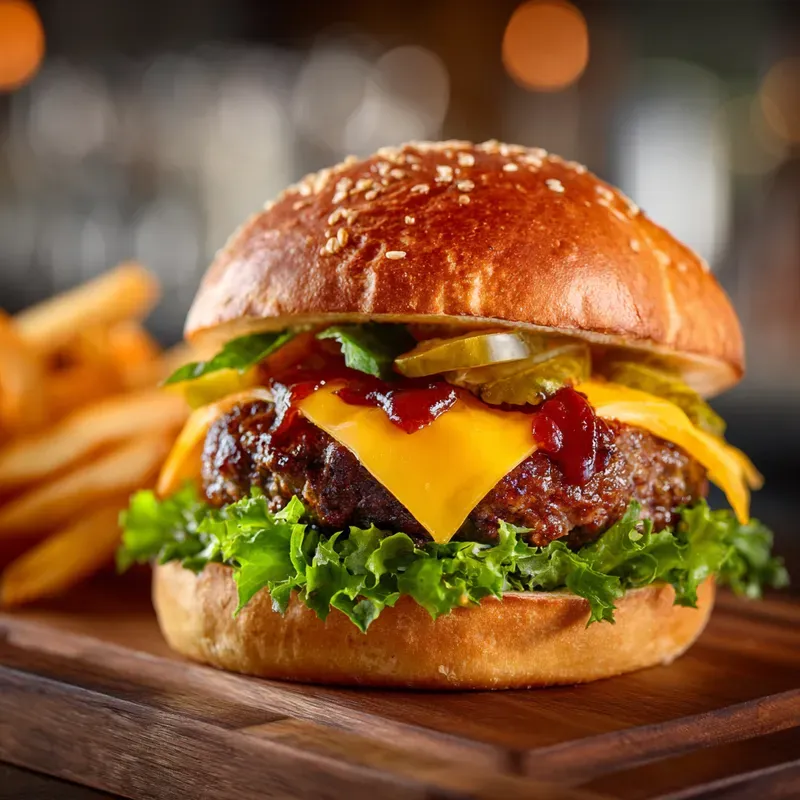 Photorealistic Burger Fast Food Photos