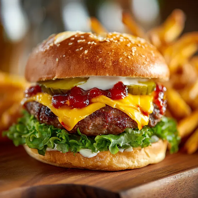 Photorealistic Burger Fast Food Photos