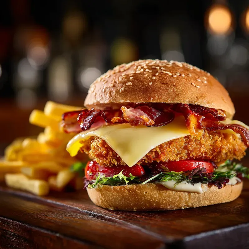 Photorealistic Burger Fast Food Photos