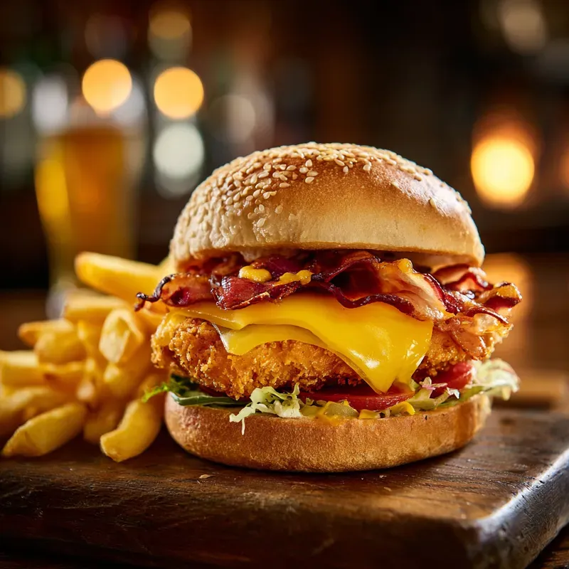 Photorealistic Burger Fast Food Photos