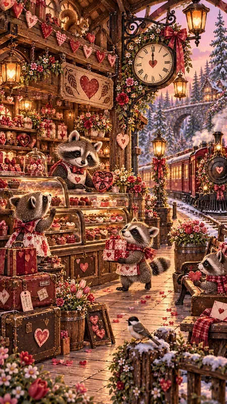 Woodland Valentines Illustrations