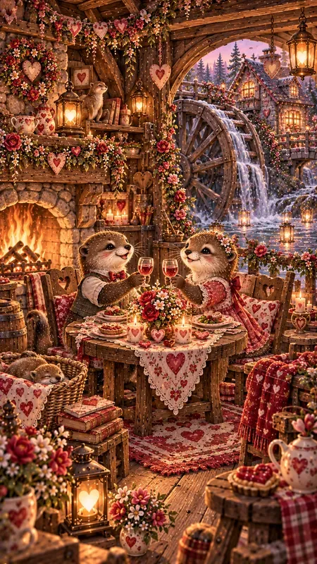 Woodland Valentines Illustrations