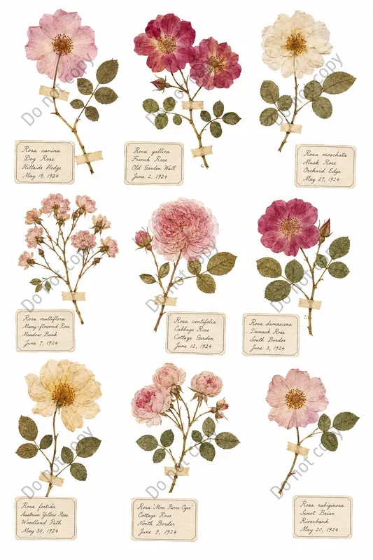 Pressed Herbarium Specimen Sheets