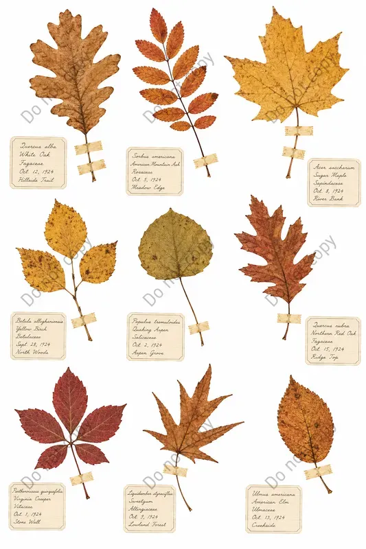 Pressed Herbarium Specimen Sheets