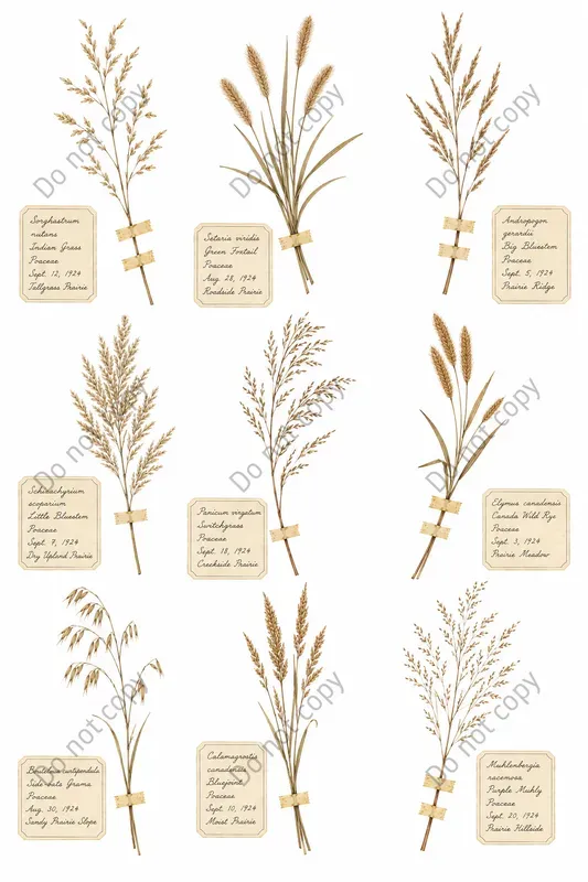 Pressed Herbarium Specimen Sheets