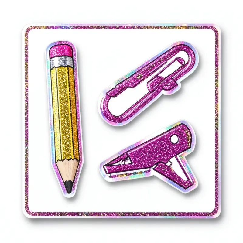 Glitter Diecut Object Sheets