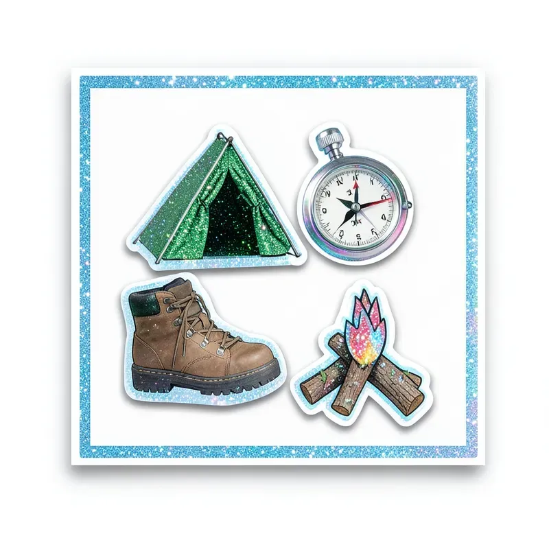 Glitter Diecut Object Sheets