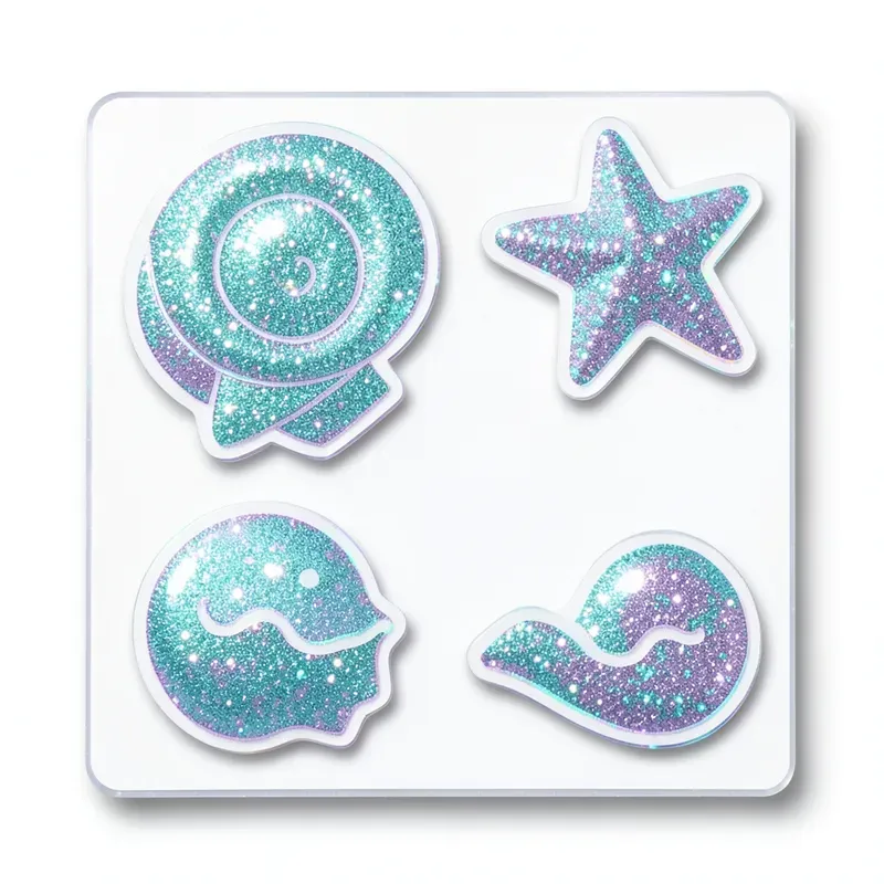 Glitter Diecut Object Sheets