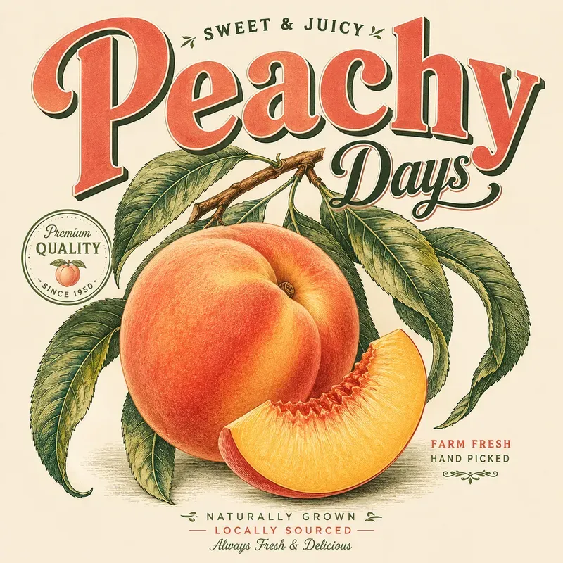 Vintage Fruit Typography Art Packs