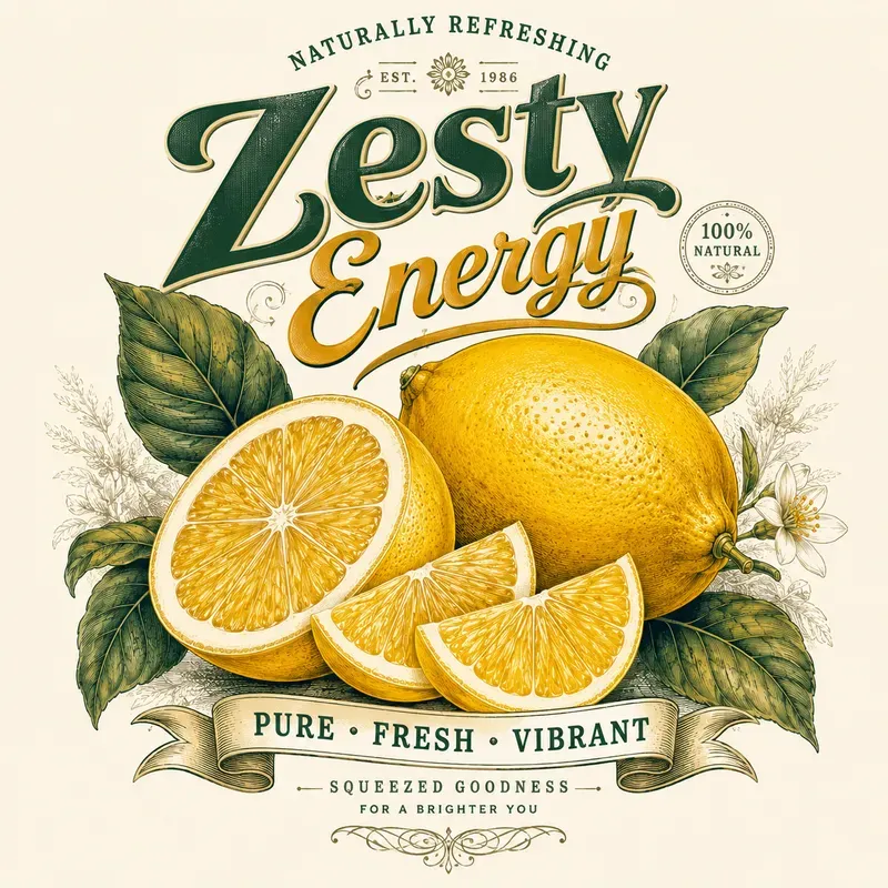 Vintage Fruit Typography Art Packs