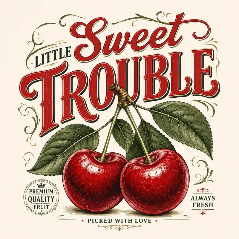 Vintage Fruit Typography Art Packs