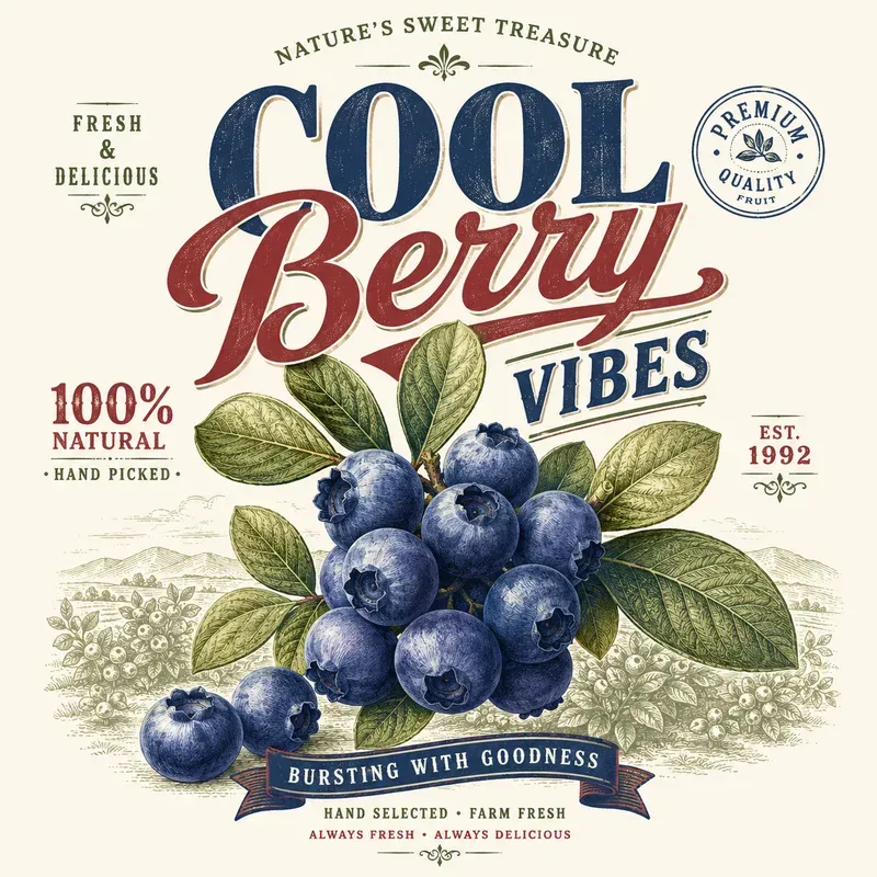 Vintage Fruit Typography Art Packs
