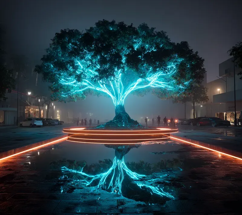 Futuristic Noir Urban Vision Art