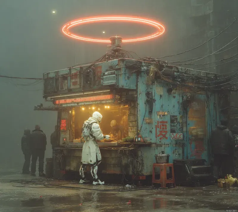 Futuristic Noir Urban Vision Art