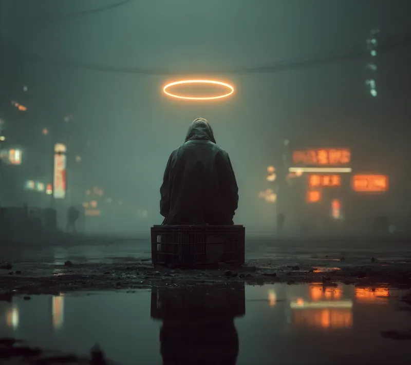 Futuristic Noir Urban Vision Art