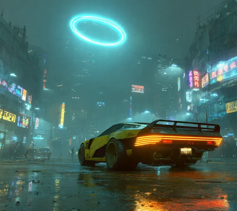 Futuristic Noir Urban Vision Art