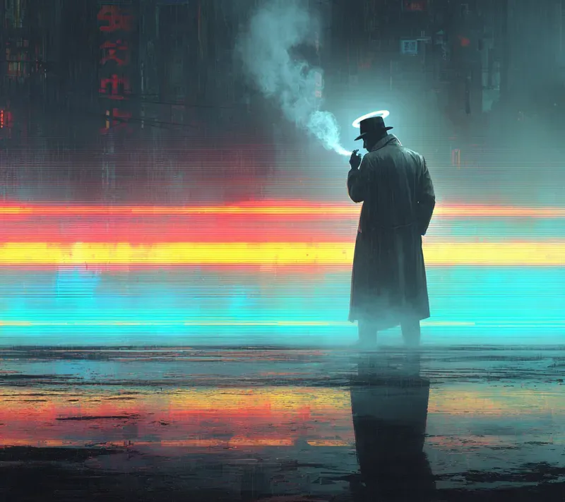 Futuristic Noir Urban Vision Art