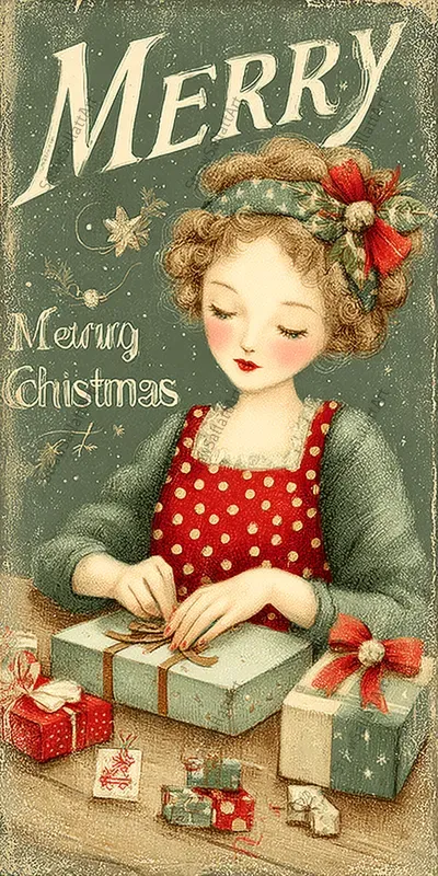 Cute Merry Christmas Posters Wall Art