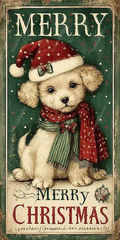 Cute Merry Christmas Posters Wall Art