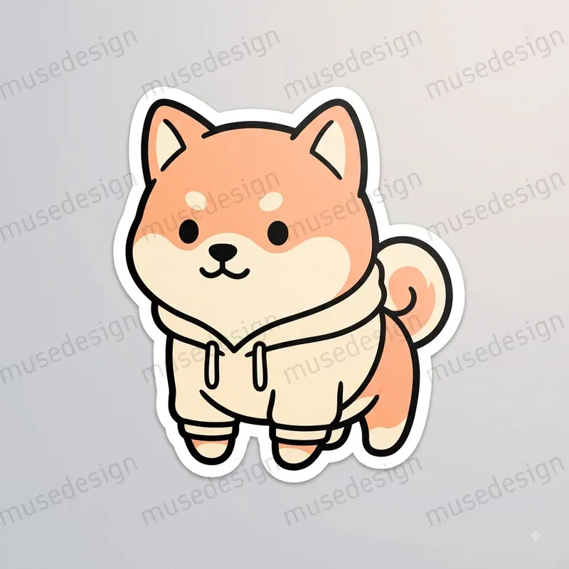 Niji 6 Chibi Mascot Sticker Enginepods