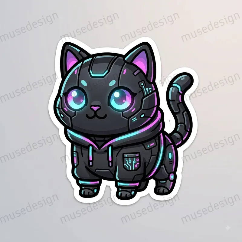 Niji 6 Chibi Mascot Sticker Enginepods