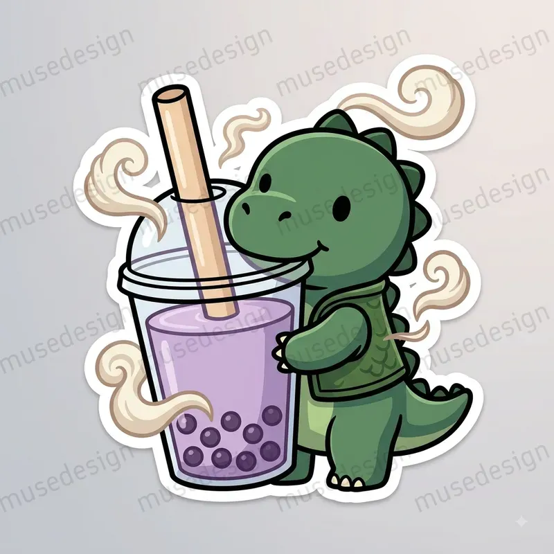 Niji 6 Chibi Mascot Sticker Enginepods