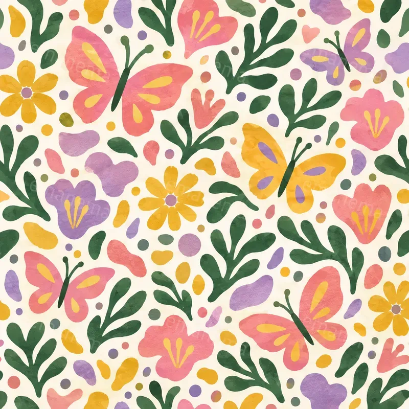 Organic Paper Cut Seamless Patterns
