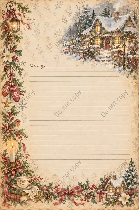 Cottagecore Christmas Journal Pages