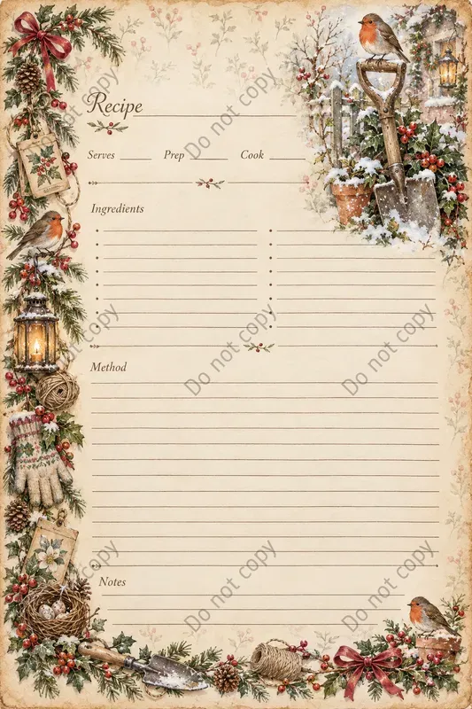 Cottagecore Christmas Journal Pages