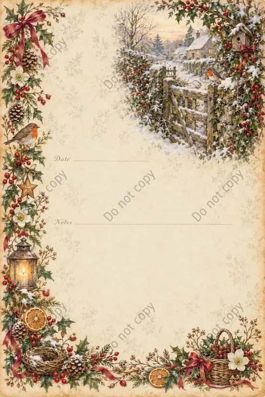 Cottagecore Christmas Journal Pages