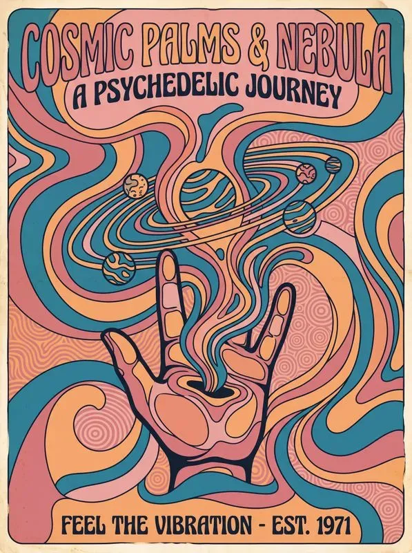 70s Retro Psychedelic Art Posters