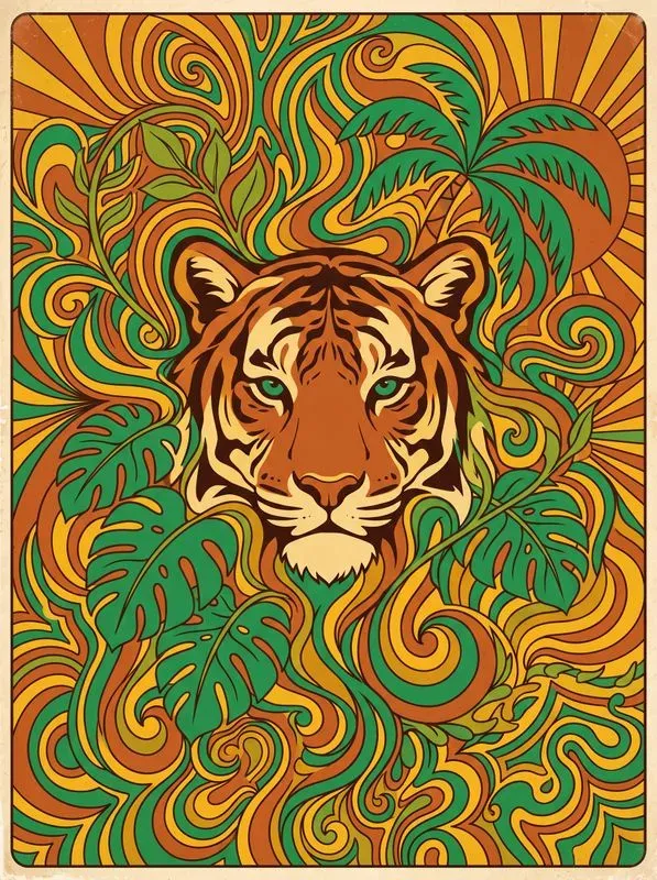 70s Retro Psychedelic Art Posters