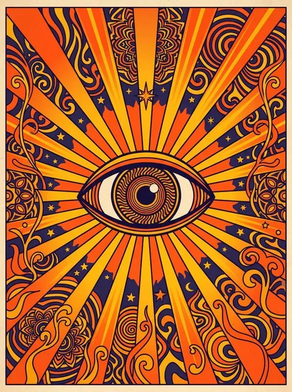 70s Retro Psychedelic Art Posters