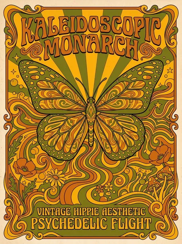 70s Retro Psychedelic Art Posters