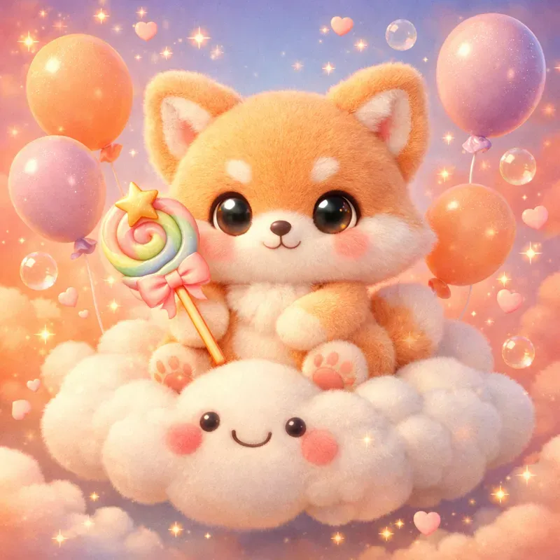 Pastel Cloud Animal Dreamscapes