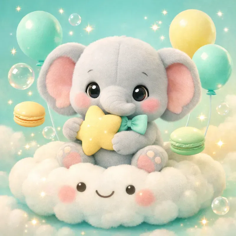 Pastel Cloud Animal Dreamscapes
