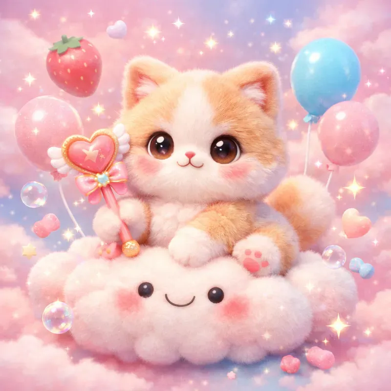 Pastel Cloud Animal Dreamscapes
