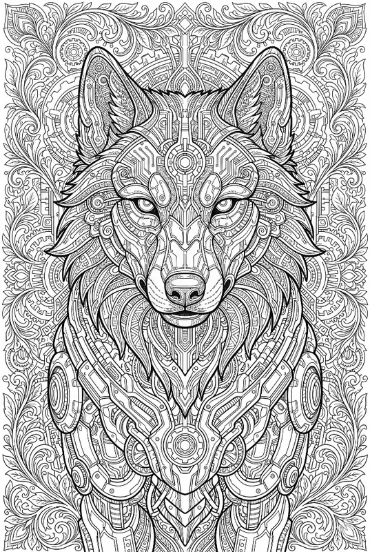 Cyber Organic Mandala Coloring Pages