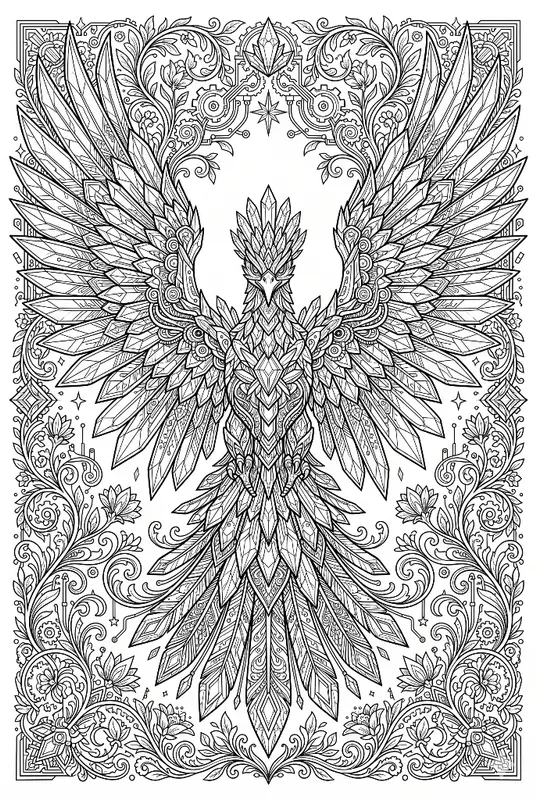 Cyber Organic Mandala Coloring Pages