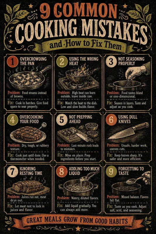 Cooking Mistakes Infographic Makers