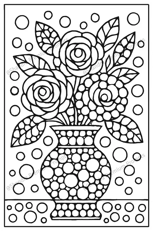 Adult Dot Marker Coloring Book Pages