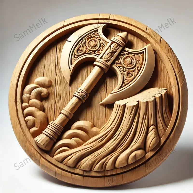 Detailed Carved Art For Logos