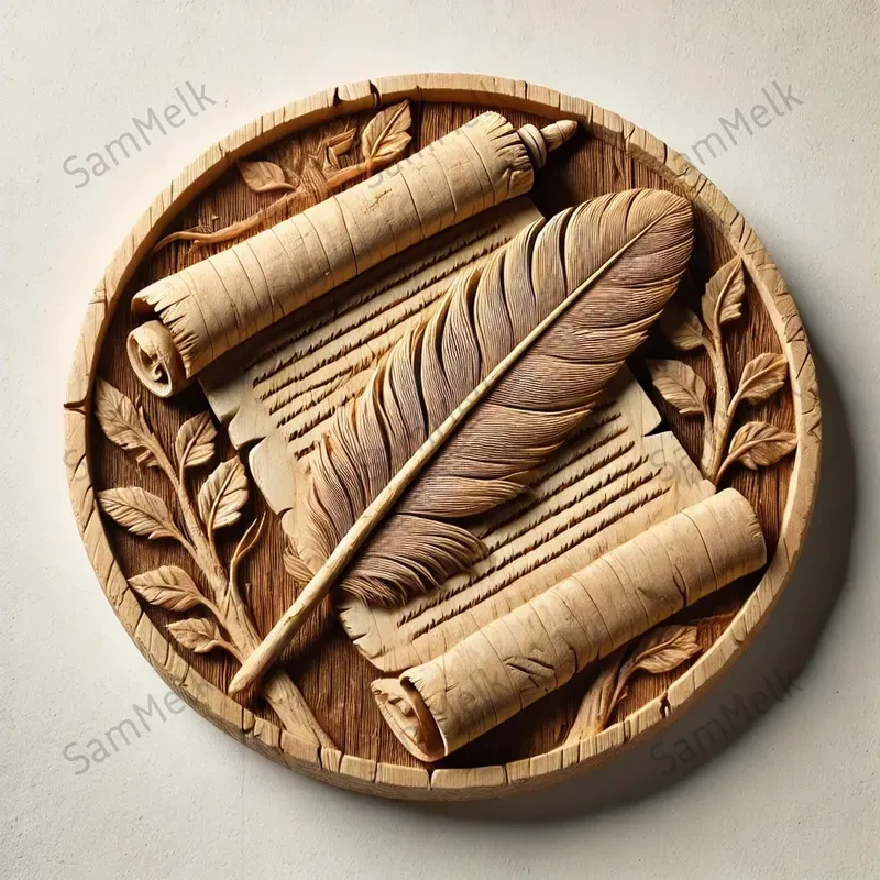 Detailed Carved Art For Logos