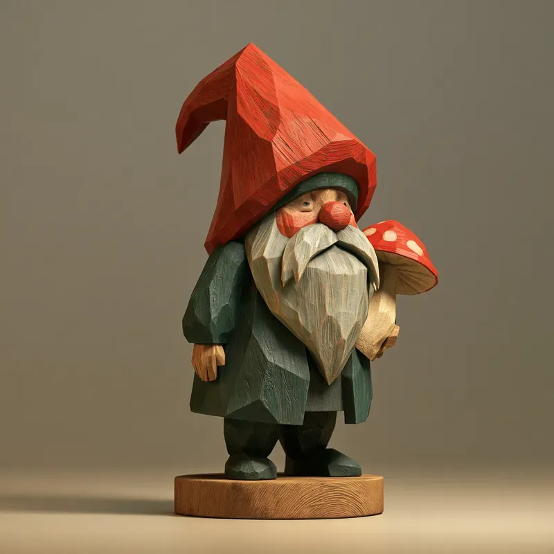 Handcrafted Stylized 3D Carved Figurines