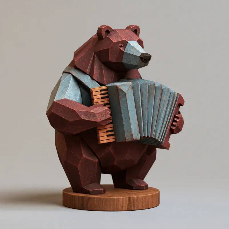 Handcrafted Stylized 3D Carved Figurines