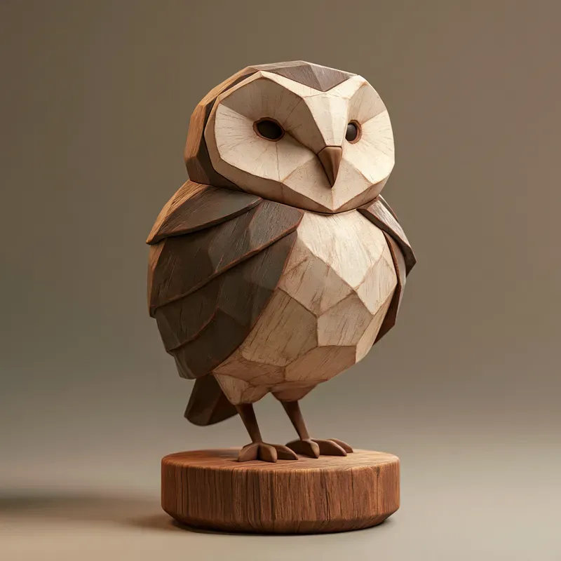 Handcrafted Stylized 3D Carved Figurines