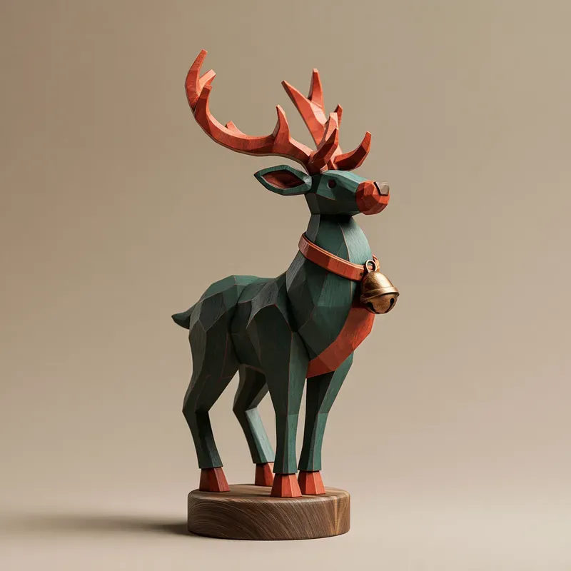 Handcrafted Stylized 3D Carved Figurines