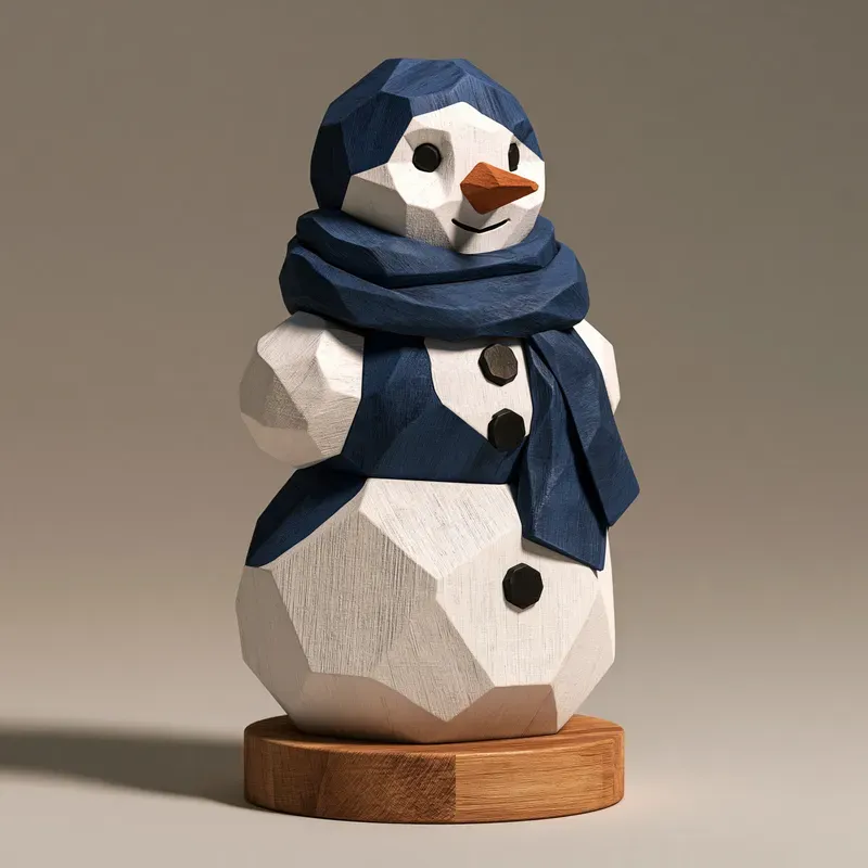 Handcrafted Stylized 3D Carved Figurines