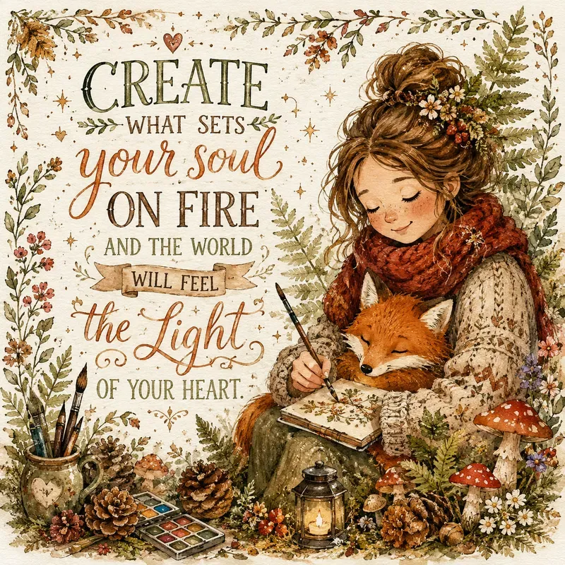 Whimsical Inspirational Quote Portraits